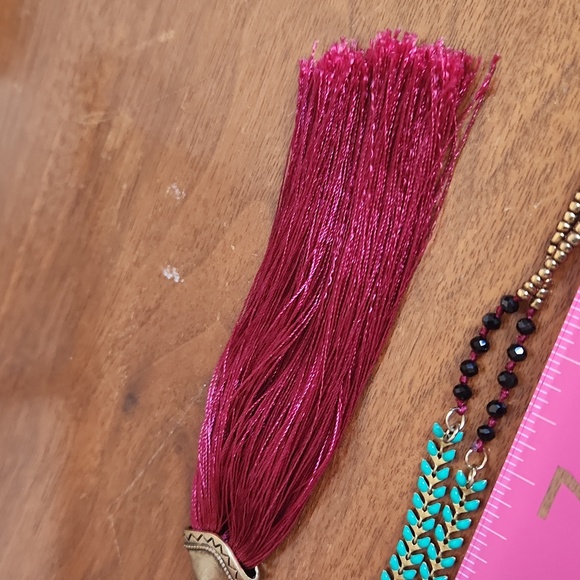 Long Chain Necklace with Tassel Pendant - Picture 7 of 7